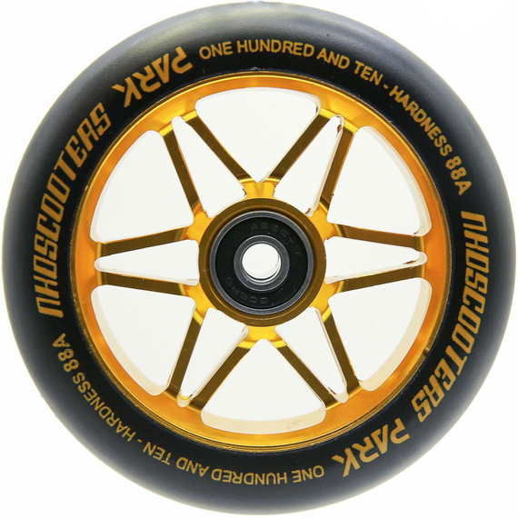 NKD Park Stunt Scooter Roți negre și aurii 110 mm