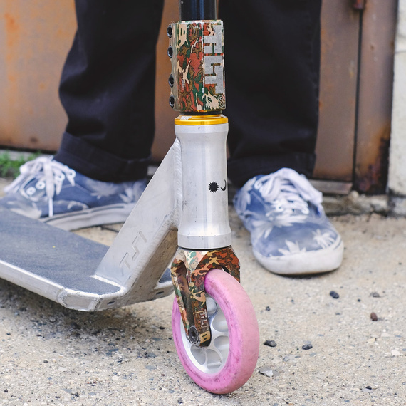 Tilt integrat Scooter căști de argint 1 1/8 "