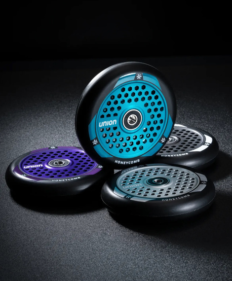 Union Honeycomb Pro Scooter Roată negru și violet metalic 110 mm