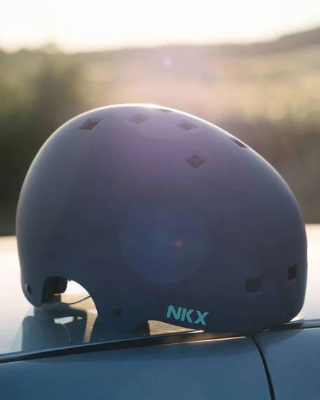 NKX Brain Saver Cască de skateboarding Mentă și albastru marin
