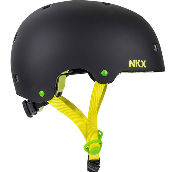 NKX Brain Saver Cască de skateboard Rasta Yellow