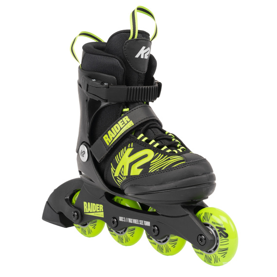 Patine cu rotile reglabile pentru copii K2 Raider Black and Lime
