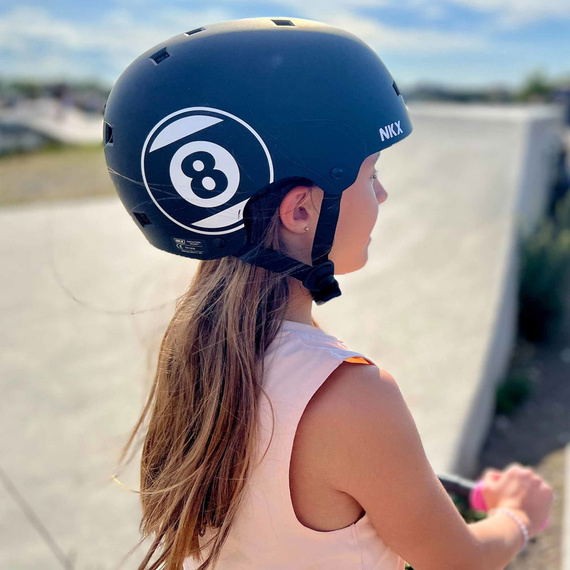 NKX Brain Saver Skateboard Helmet negru 8 Ball