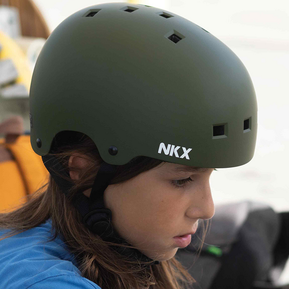 NKX Brain Saver Skateboard Helmet Olive M