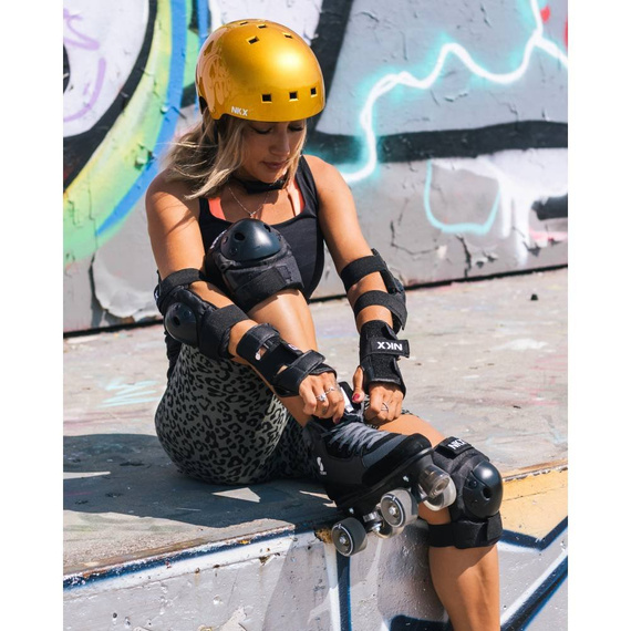 NKX Brain Saver Cască de skateboard Aur strălucitor
