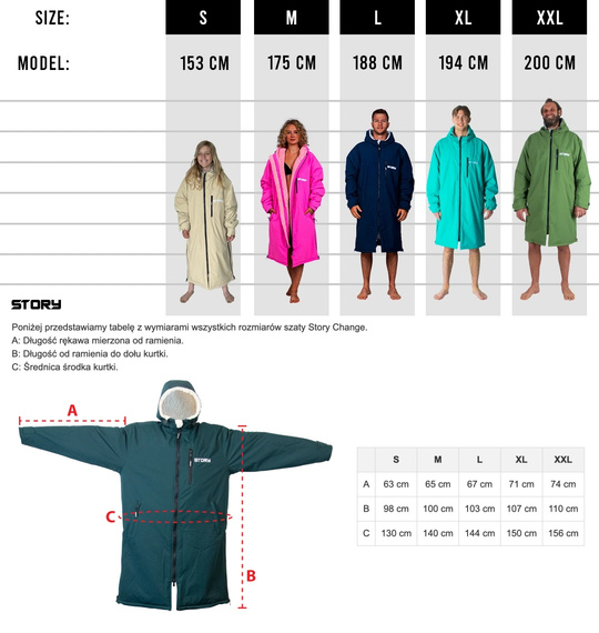 Poncho Poncho Jacket Story Change Robe Sea Green