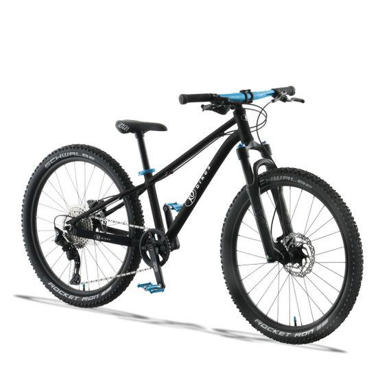 Bicicletă ușoară pentru copii KUbikes 24S DISC Negru și albastru