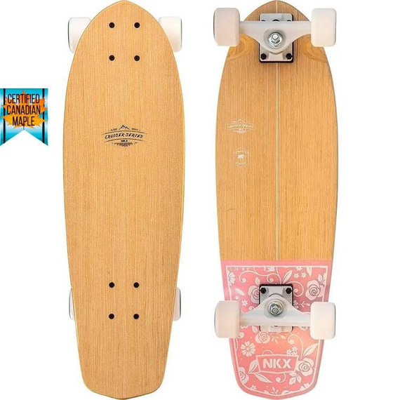 Cruiser NKX Classic Peach Floral Skateboard 26"