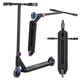 Stunt Aluminiu scuter ușor pentru călăreți tineri NKD Next Generation Stunt Black & Rainbow wys. 79,4 cm