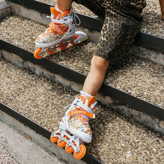 Story Spike Adjustable Inline Skates Albastru marin LED