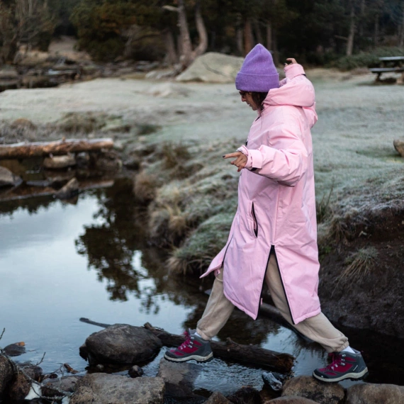 Poncho Poncho Jacket Story Change Robe Baby Purple Blackberry