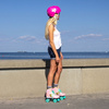 NKX Brain Saver Flower roz și alb Cască de skateboard
