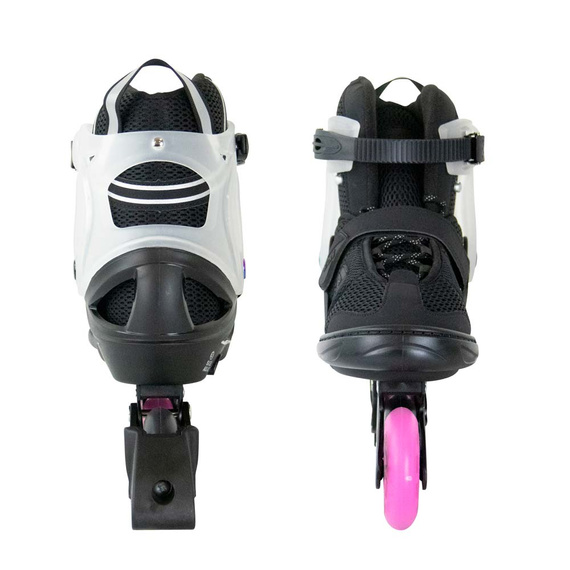 Patine în linie Story Motion reglabile Black-Pink-Black