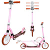 Transport urban Scooter cu suspensie frontală Story Retro Ride roz și alb