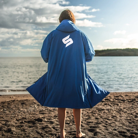 Poncho Poncho Jachetă Story Change Robe Albastru