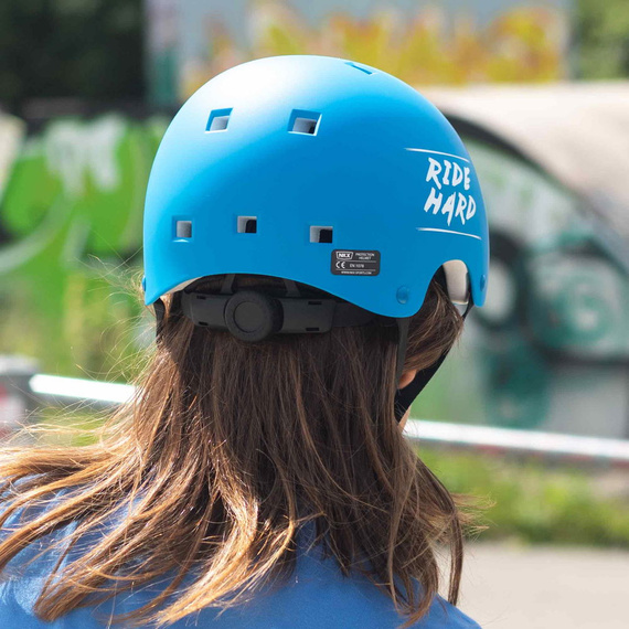 Cască de skateboarding NKX Brain Saver Blue Ride Hard