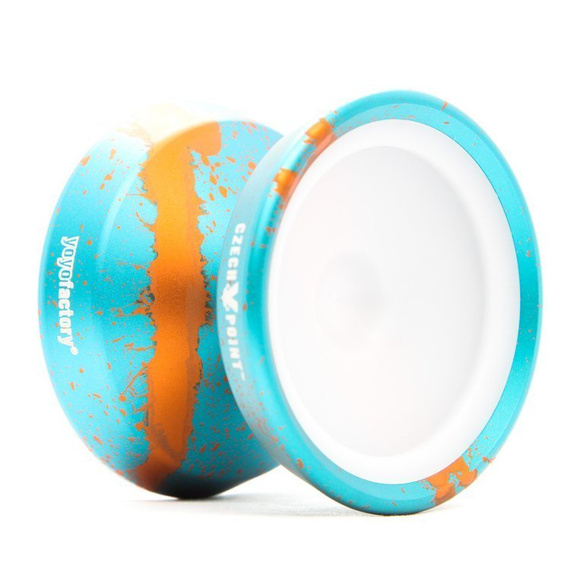 Metal Yoyo CzechPoint Pivot - Aqua Orange Alb