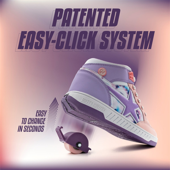 Breezy Rollers Skater Pantofi alb-violet-roz 