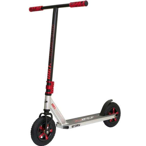 Off-road Story Dirt Freestyle Scooter negru și argintiu 89,9 cm