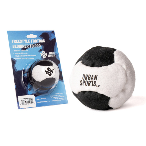 Urban Sports Footbag (Nubuck sintetic Amara) 6 panouri alb și negru