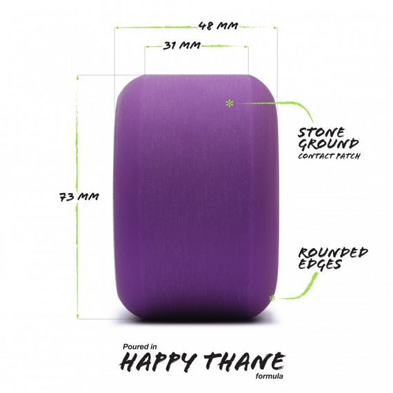 Orangatang Beefcake Longboard Roți Purple 73mm 83A