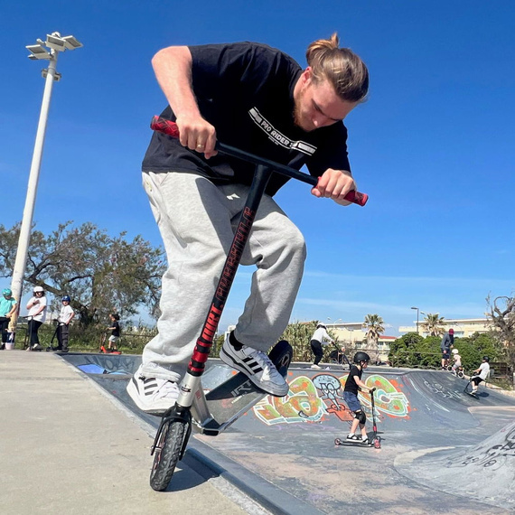 Off-road Story Dirt Freestyle Scooter negru și galben 89.9 cm