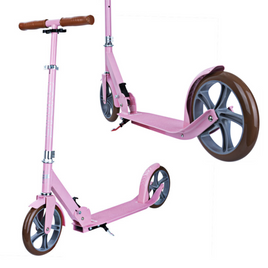 Scuter de transport cu roți mari Story Urban GO! Retro roz deschis