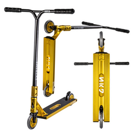Performanță Scooter mare aluminiu ușor ghidon larg și platformă NKD Extreme Goldanodized wys. 91 cm