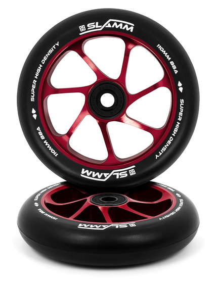Slamm Team Scooter Roată negru și roșu110 mm (1 buc).)