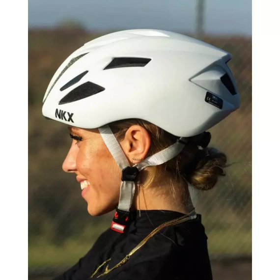 NKX Urban Bike Helmet alb/albastru L/XL