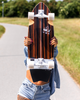 Surfskate Surfboard NKX Maverick negru și maro Ebony 31 "