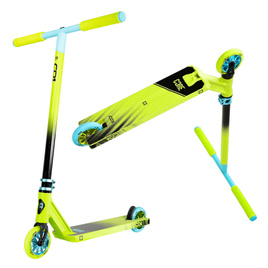 Trotinetă de Freestyle CORE CD1 Complete Stunt Scooter Verde-Lime cu Albastru înălț. 81 cm