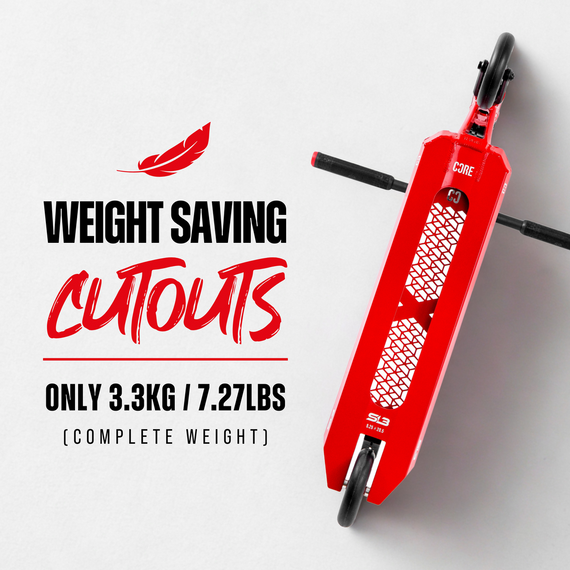 Trotinetă freestyle CORE SL3 Complete Stunt Scooter Roșu-Negru înălțime 92,5 cm