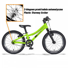 Superlekki rower dla dzieci KUbikes 16s 2-biegowy Zielony