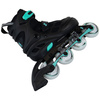 Story Midnight Adjustable Inline Skates Black-Mint LED