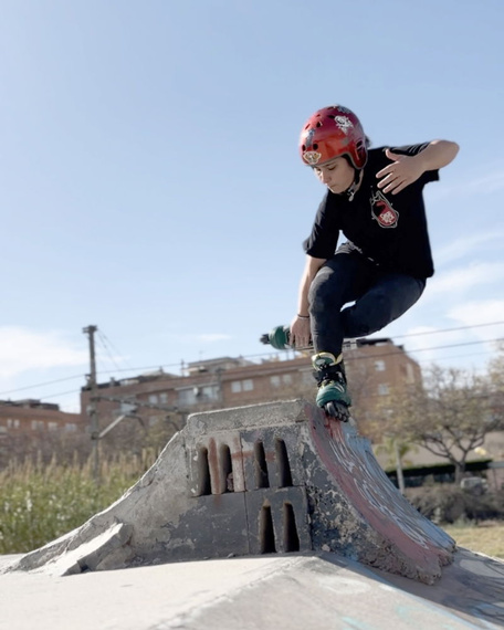 Patine Story Inline Aggressive Alb și Negru 