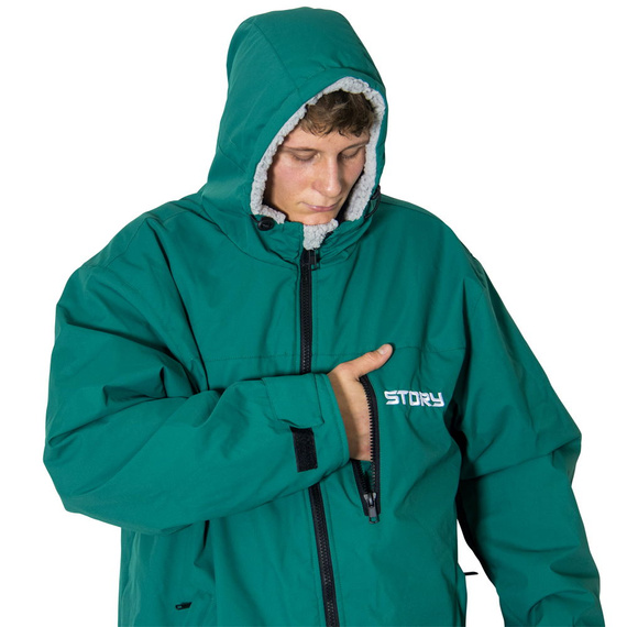 Poncho Poncho Jacket Story Change Robe Sea Green