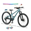 Bicicletă ușoară pentru copii KUbikes 24S DISC Turquoise și Rainbow