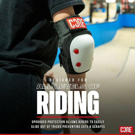 Set de protecții CORE Skate Triple Pad Set Alb