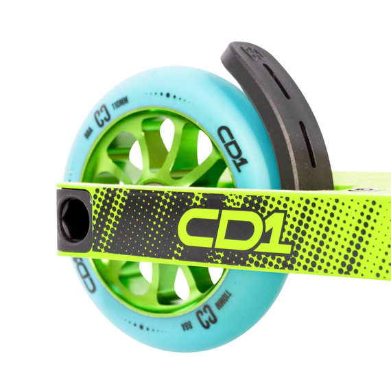 Trotinetă de Freestyle CORE CD1 Complete Stunt Scooter Verde-Lime cu Albastru înălț. 81 cm