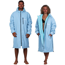 Poncho Poncho Jacket Story Change Robe Baby Blue Albastru deschis