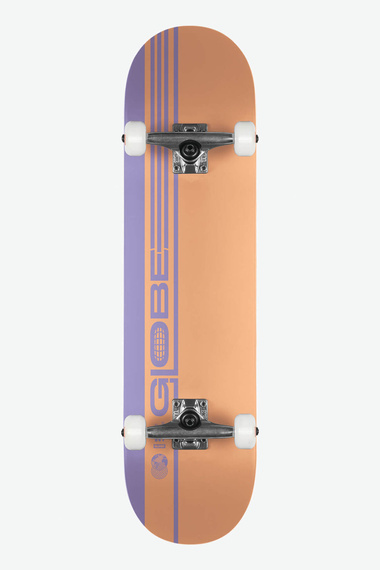 GLOBE G0 Strype Hard skateboard - Portocaliu prăfuit/Lavandă 7.75"