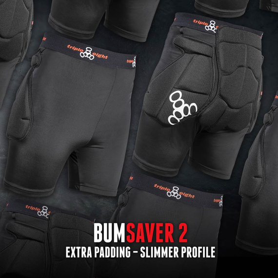 Triple Eight Bumsaver 2 Pantaloni scurți căptuși Negru
